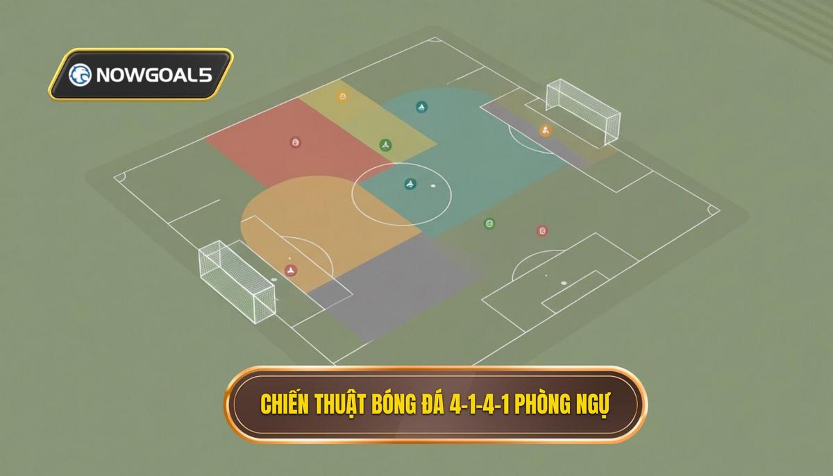 Chiến thuật bóng đá 4-1-4-1 phòng ngự