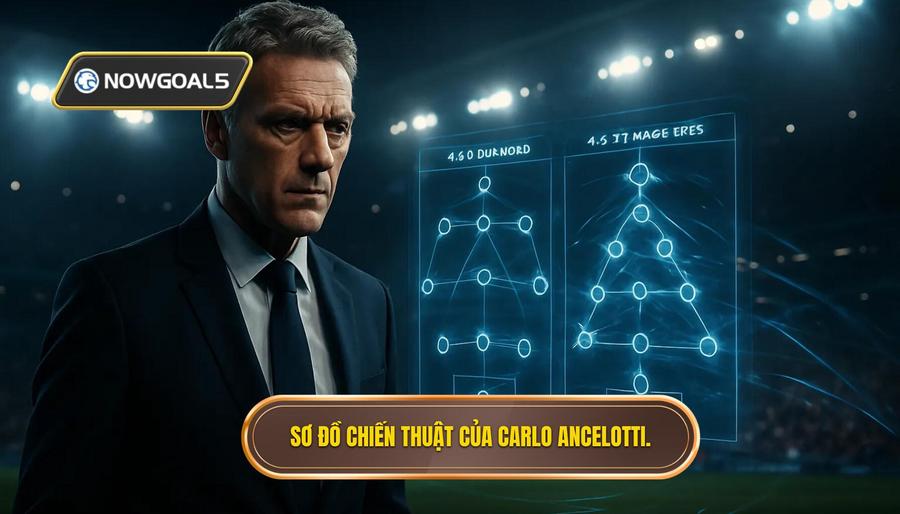 2. Sơ đồ chiến thuật của Carlo Ancelotti.